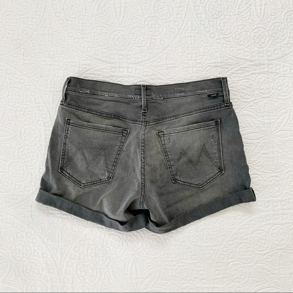 MOTHER Dropout Cuff Distressed Short - Picture 4 of 7